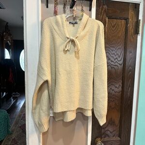 Missguided Tall Cream Hooded Sweater